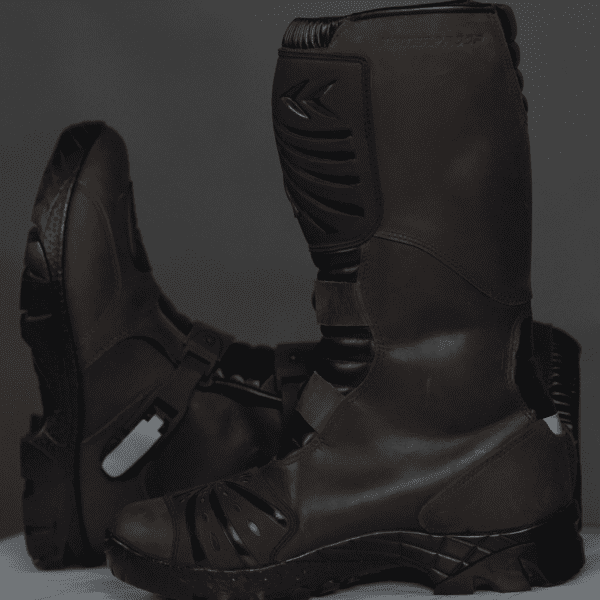 Bison Ride Men's Motorbike Adventure Leather Brown Boots - Image 3